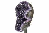 Sparkling Amethyst Geode with Metal Stand - Uruguay #372879-3